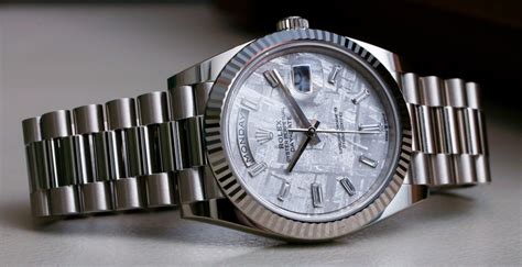 rolex meteroite dial|rolex day date platinum meteorite.